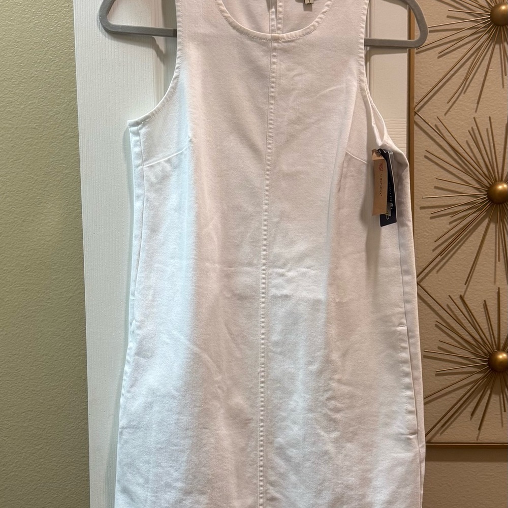 Daniel Cremieux Cream Sleeveless Sheath Mini Dress